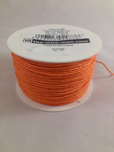 Papier draad 100 m. oranje